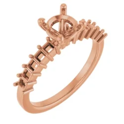 Round Engagement Ring Mounting