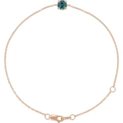 Lab-Grown Alexandrite 6 1/2-7-1/2" Bracelet