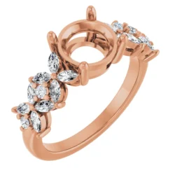 CTW Natural Diamond Semi-Set Engagement Ring