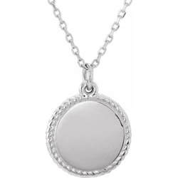 Engravable Rope Necklace or Pendant