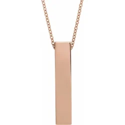 Engravable Sculptural Bar 16-18" Necklace