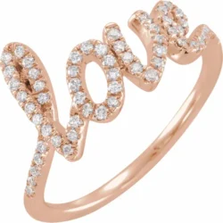 1/4 CTW Natural Diamond Love Ring