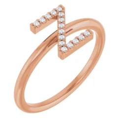 CTW Natural Diamond Initial Z Ring