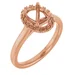Oval French-Set Engagement Ring Mounting