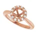 CTW Natural Diamond Semi-Set Engagement Ring