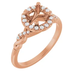 CTW Natural Diamond Semi-Set Engagement Ring