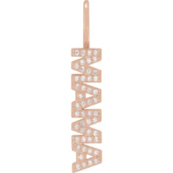1/10 CTW Natural Diamond Mama Charm/Pendant