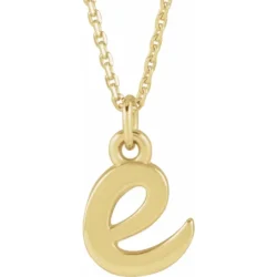 Petite Initial E 16" Necklace