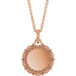 Engravable Scroll 16-18" Necklace