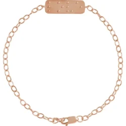 Reversible Love Braille 7" Bracelet