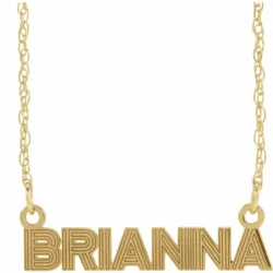 Textured Nameplate 16-18" Necklace