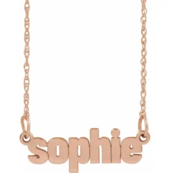 Block Nameplate 16-18" Necklace