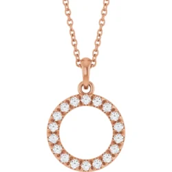 1/4 CTW Natural Diamond Circle 16-18" Necklace
