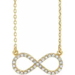 1/8 CTW Natural Diamond Infinity 16 1/2" Necklace
