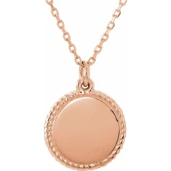 Engravable Round 16-18" Rope Necklace