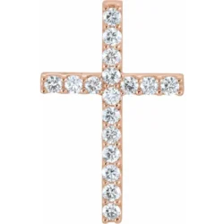 5/8 CTW Lab-Grown Diamond Petite Cross Pendant