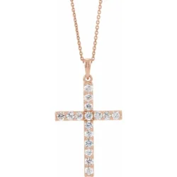 1/10 CTW Natural Diamond Cross 18" Necklace Item # R42308:60055:P Share