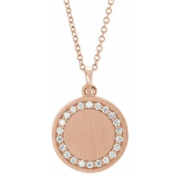 1/5 CTW Natural Diamond Engravable 16-18" Necklace