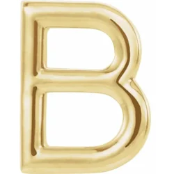 Single Initial B Earring