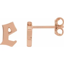 Gothic Initial E Earring