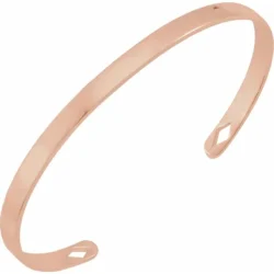 Engravable Diamond Pierced Cuff 7" Bracelet
