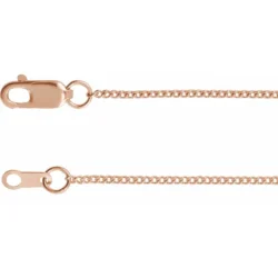 1 mm Diamond-Cut Curb 20" Chain