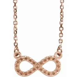 1 mm Round Accented Infinity 18" Necklace Mounting