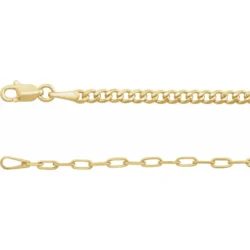 2.7 mm Curb & Paperclip-Style 18" Chain