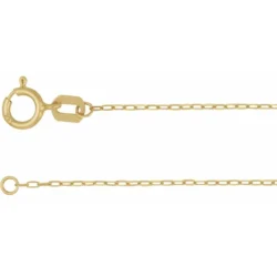 14K Yellow .85 mm Diamond Cut Paperclip-Style Forzentina 18" Chain Item # CH1284:602:P Share