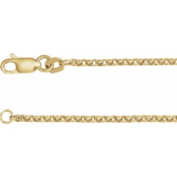 14K Yellow 1.65 mm Rolo 18" Chain