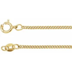 14K Yellow 1.6 mm Curb 18" Chain