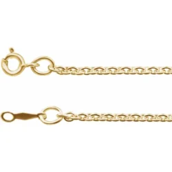 14K Yellow 2.1 mm Cable 24" Chain