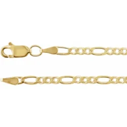 14K Yellow Gold-Filled 2.5 mm Figaro 20" Chain