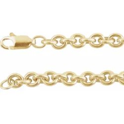 14K Yellow Gold-Filled 4.4 mm Cable 16" Chain