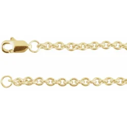 14K Yellow Gold-Filled 2.4 mm Cable 18" Chain