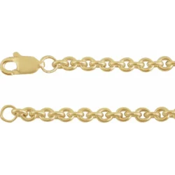 14K Yellow Gold-Filled 2.8 mm Cable 18" CHain