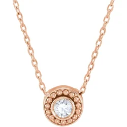 1/10 CTW Diamond Beaded Slide 16" Necklace