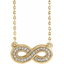 .06 CTW Natural Diamond Infinity-Inspired 16-18" Necklace