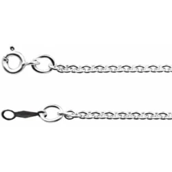 Sterling Silver 2.1 mm Cable 18" Chain