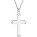 Sterling Silver 27x18 mm Cross 18" Necklace