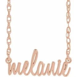 Script Nameplate 18" Necklace