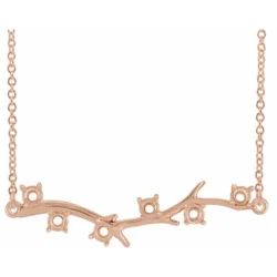 6-Stone Family Branch Necklace Mounting
