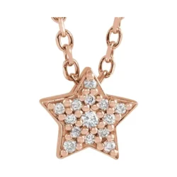 .04 CTW Natural Diamond Star 16-18" Necklace